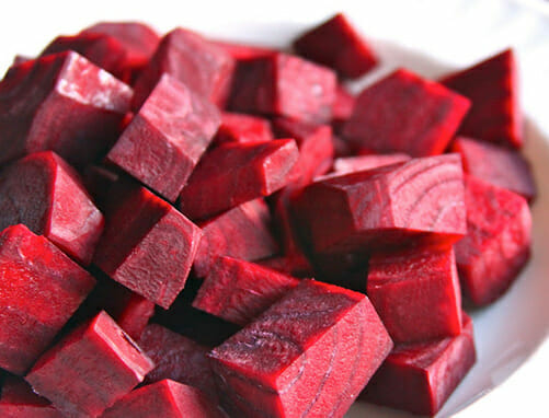 Cubed Beets for Roasting | Fertile Heart