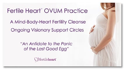 Pregnant Woman in White link to Fertile Heart Mind-Body Teleconference. Juicing for Fertility