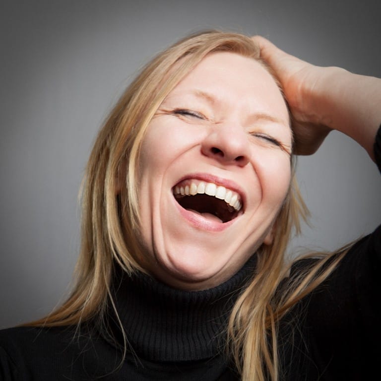 Blonde Woman Laughing